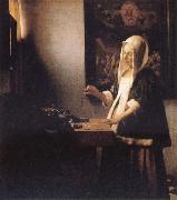 Jan Vermeer Woman Holding a Balance Spain oil painting artist